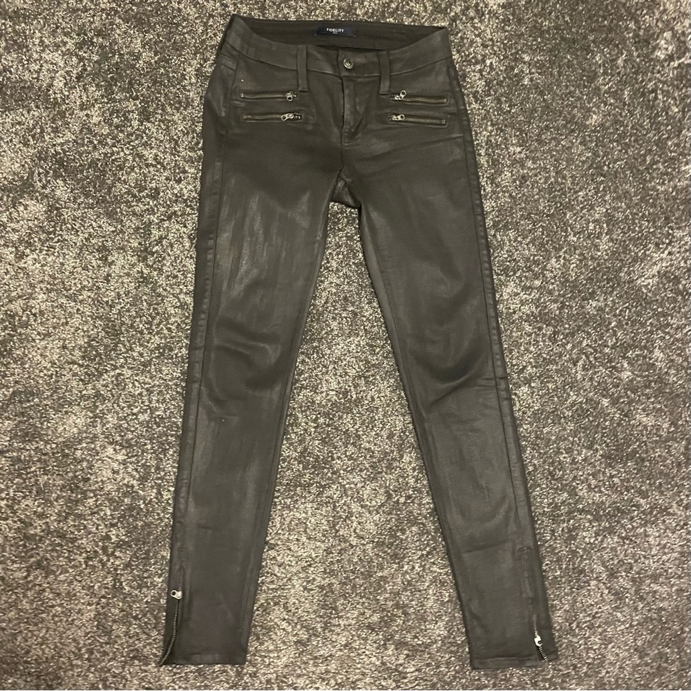 Fidelity Denim Women’s Kronos Wax Coated Skinny Jeans